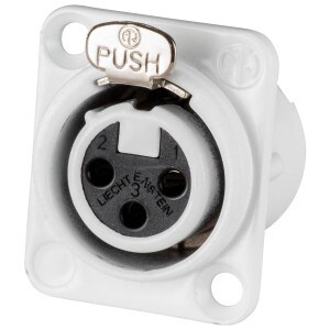 Neutrik NC3FD-LX-WT Panel Mount XLR Connector Female - White